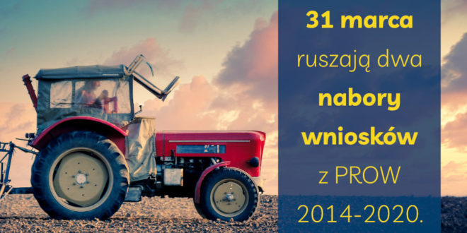 31 marca ruszają dwa nabory wniosków z PROW 2014-2020